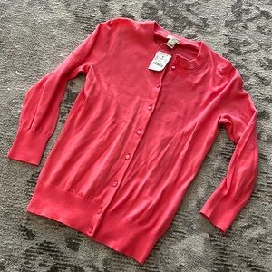 BNWT Hot Pink J. Crew Cardigan